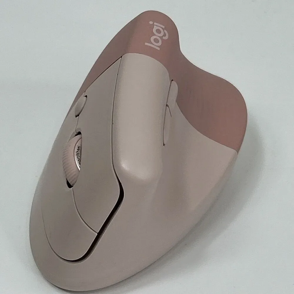 Logitech Lift Mouse Old Rose Bluetooth Wireless Vertical Ergonomic Mac Windows